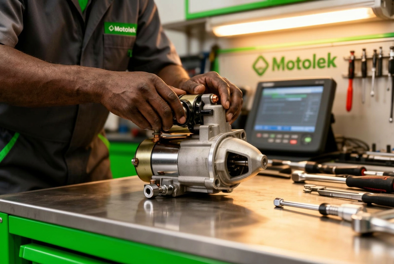 Vehicle starter motor repair