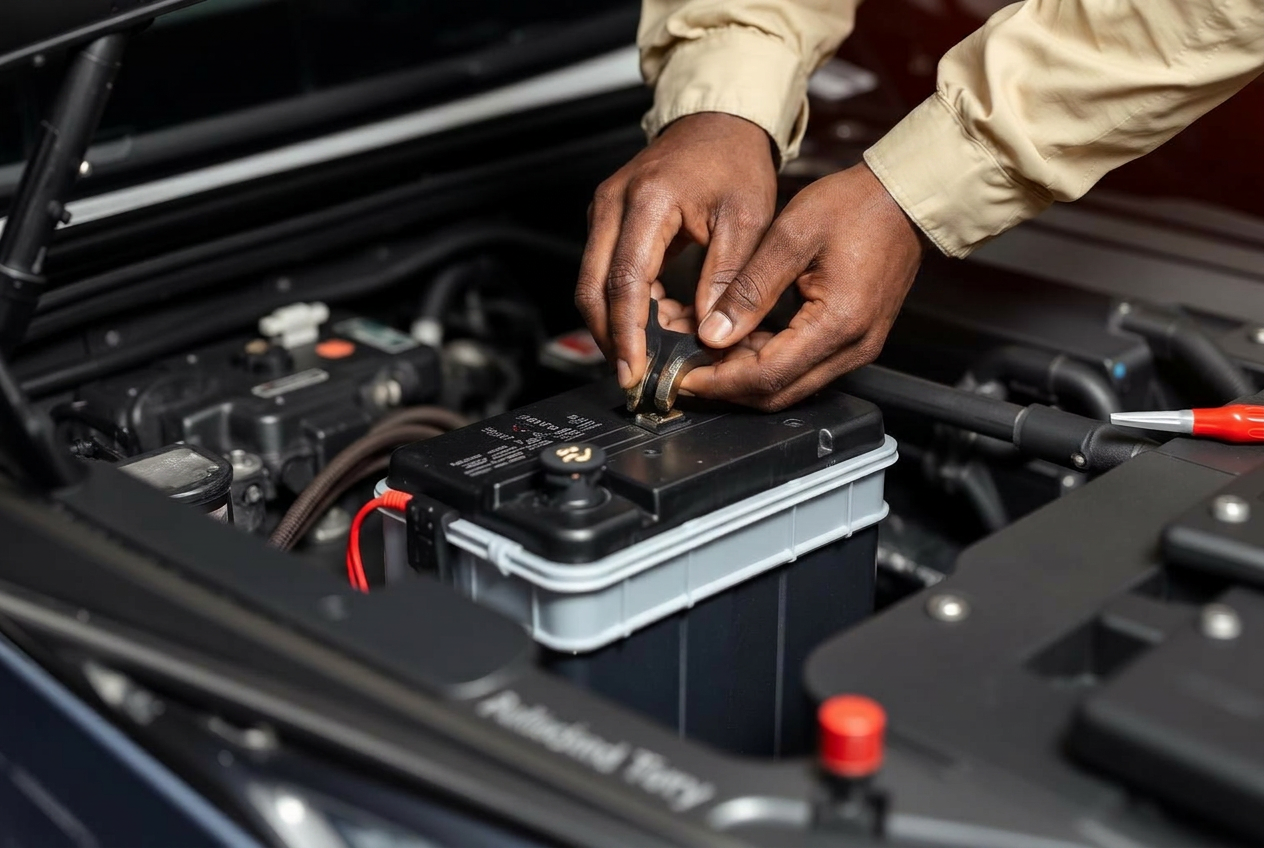 Car battery testing and replacement
